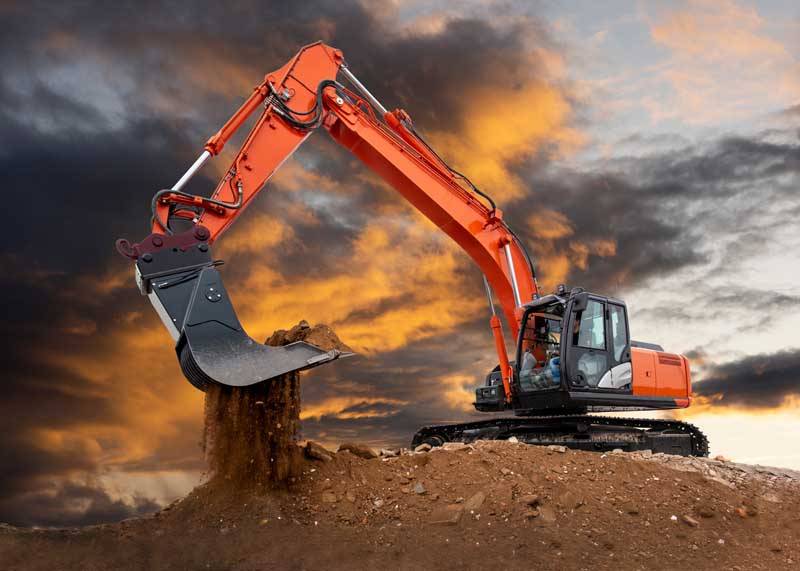 Excavator At Construction Site